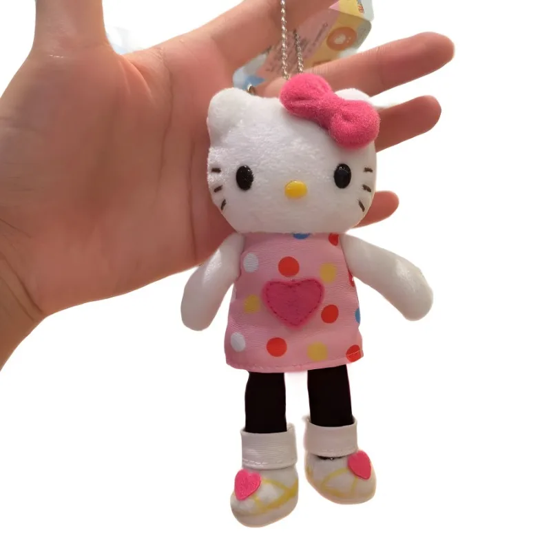 Y2k Sanrios Bag Accessories Anime Figure Hellokittys Keychain Pendant Cute Animal Toys Doll Key Ring Bag Ornaments Girls Gifts