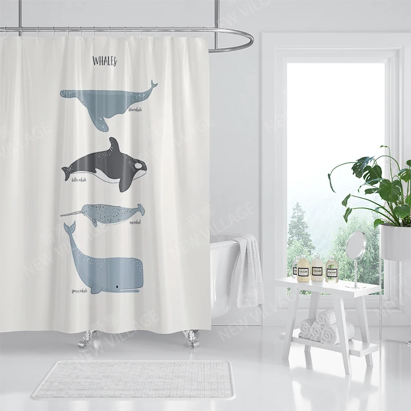 Waterproof fabric shower curtains Bathroom curtain accessories 180x200 Bath curtain for shower 240*200 nordic boho decoration