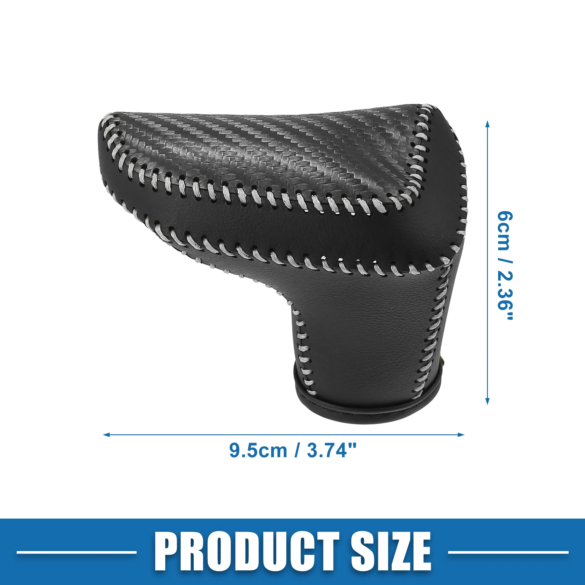 UXCELL Automatic Gear Shift Knob Cover Sheath Transmission Boot Shift Lever for Hyundai Elantra 2021-2023 Faux Leather Black