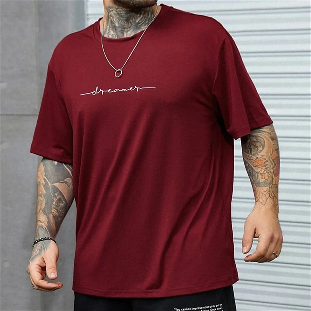 Simple Summer Men's T-shirt High-quality Men's Top Everyday Casual Sports Shirt Trend New Clothing Oversized Loose Short Sleeve