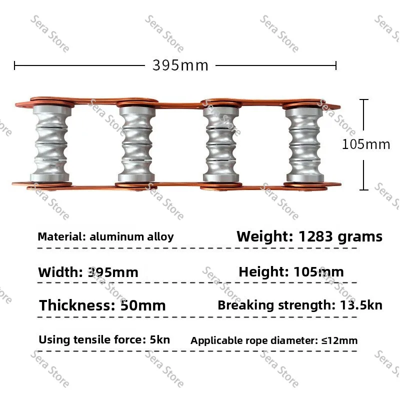 High-altitude Climbing Rope Protector, Wear-resistant Rope Cover Corner Guard, 5kN Load-bearing Safety Rope Equipment