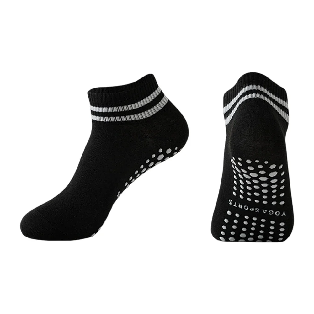 Lot De 5 Paires De Chaussettes Antidérapantes Pilates Yoga – Taille 35-43 – Coton Confortable - 10
