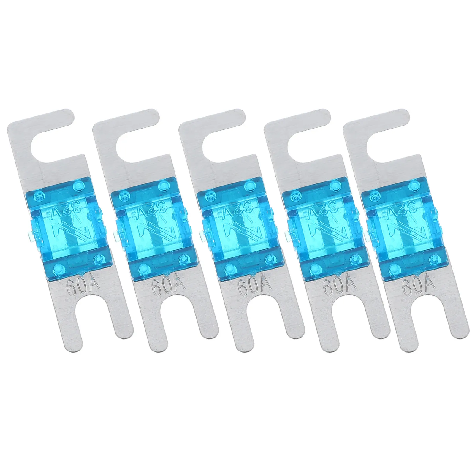 

5Pcs Insurance Fuse Mini Anl High Performance 60A Car Audio Boat Truck Battery Systems Power Wire Blue Anl Fuse Car