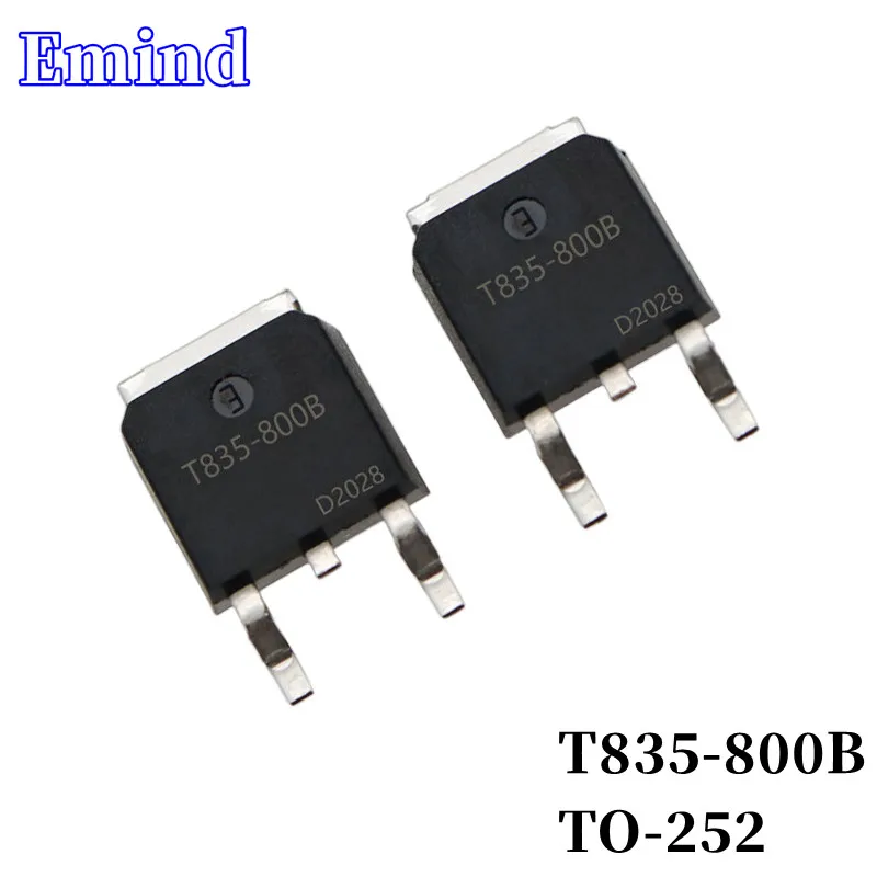 

10Pcs T835-800B Thyristor TO-252 8A/800V SMD Triac Large Chip