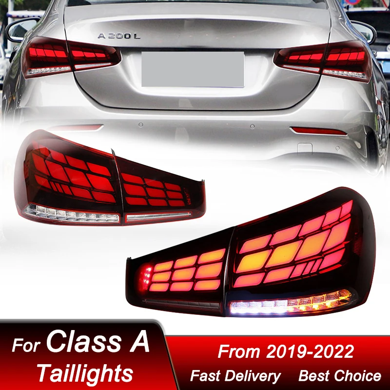 

Pop Car Styling Tail Lights For Mercedes-Benz A Class A 2019-2022 New Full LED Dynamic Turn Signal Light Tail Lamp Assembly
