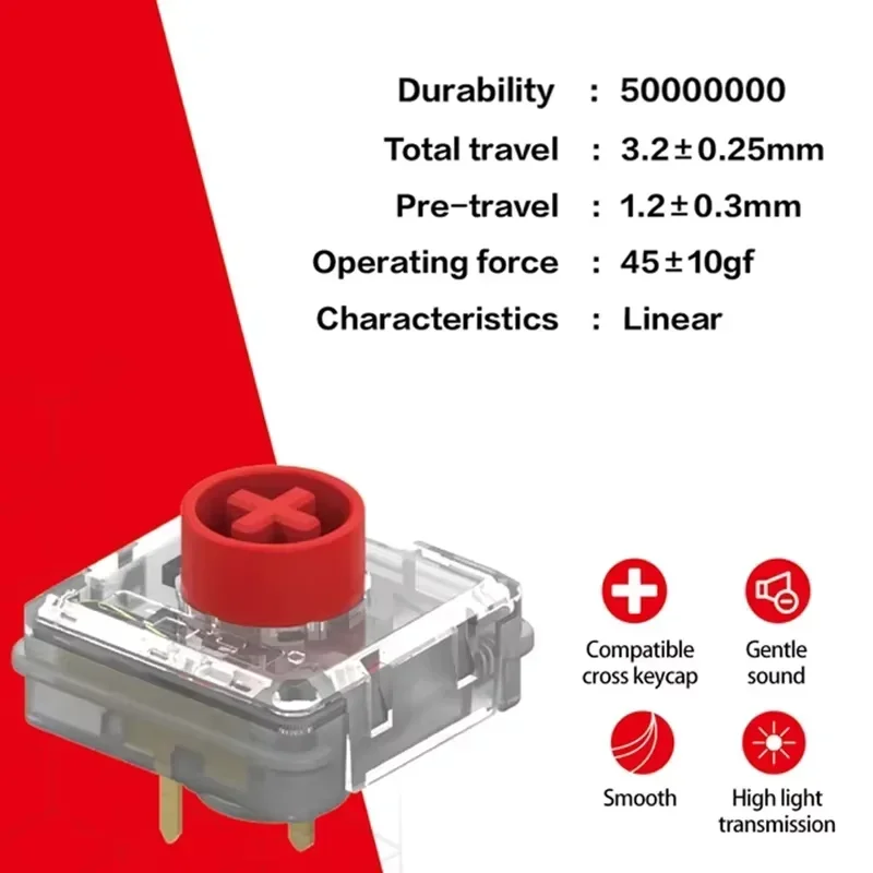 TTC KS32 Low Profile Switches for Mechanical Keyboard Click Linear Blue Red Brown Axis 45g 3 Pins Gaming PC IKBC S200