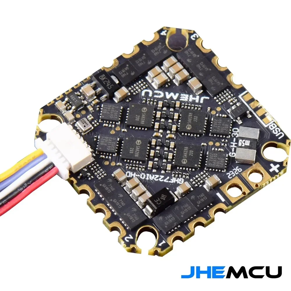 JHEMCU GHF722AIO-HD 40A AIO Baro OSD BlackBox F722 Flight Controller BLHELIS 40A 4in1 ESC 2-6S for FPV Freestyle Drone DIY parts