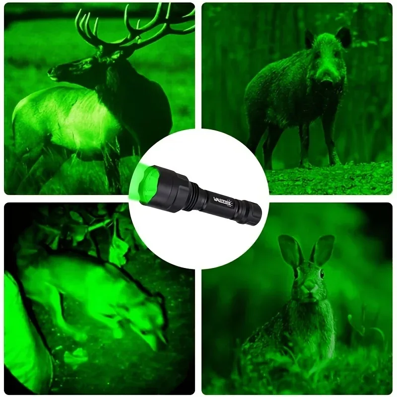 350 Yard Flashlight Red/White/Green Light with Remote Switch Ultra Effective Torch for Night Hunting Camping Tactical Lantern