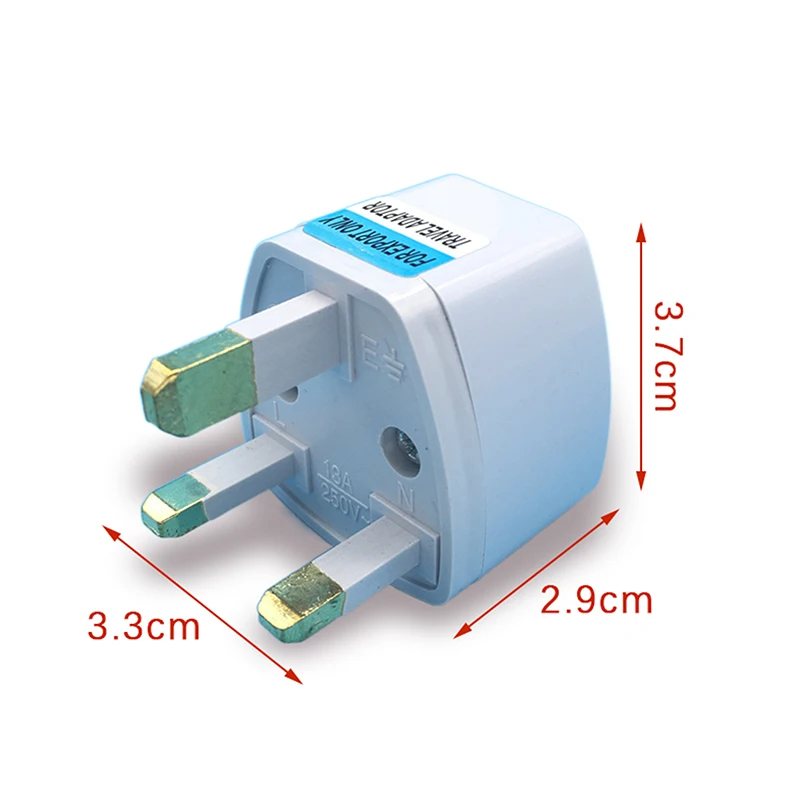 UK Plug 10A 250V Hong Kong Travel Power Adapter Plug Socket Converter British Standard English Singapore Malaysia Macau