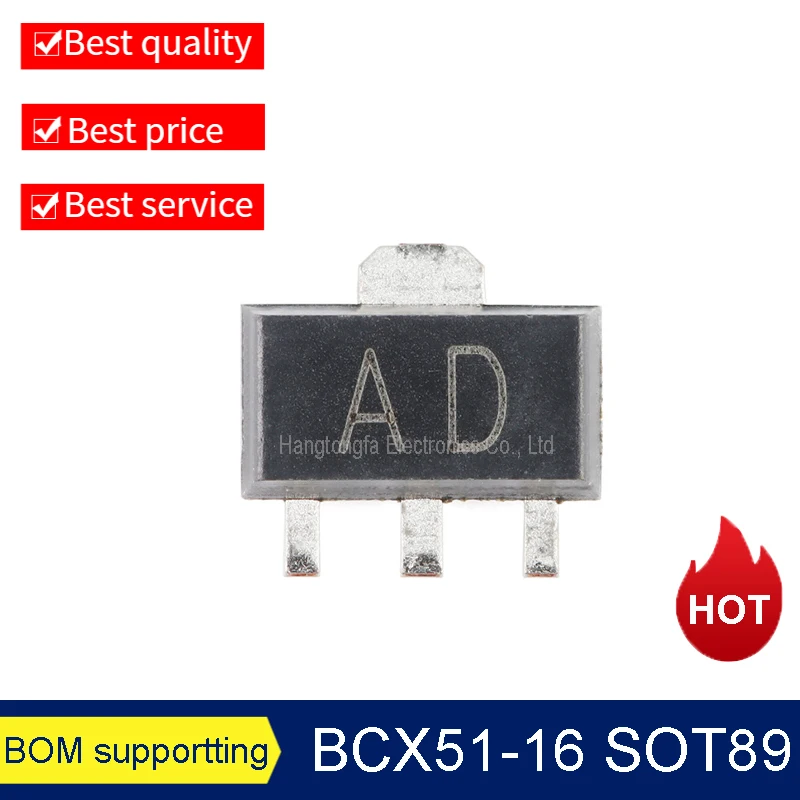 BCX51 BCX52 BCX53 BCX54 BCX55 BCX56 MarkingAD AM AL BD BM BL SOT89 SMD Transistor New