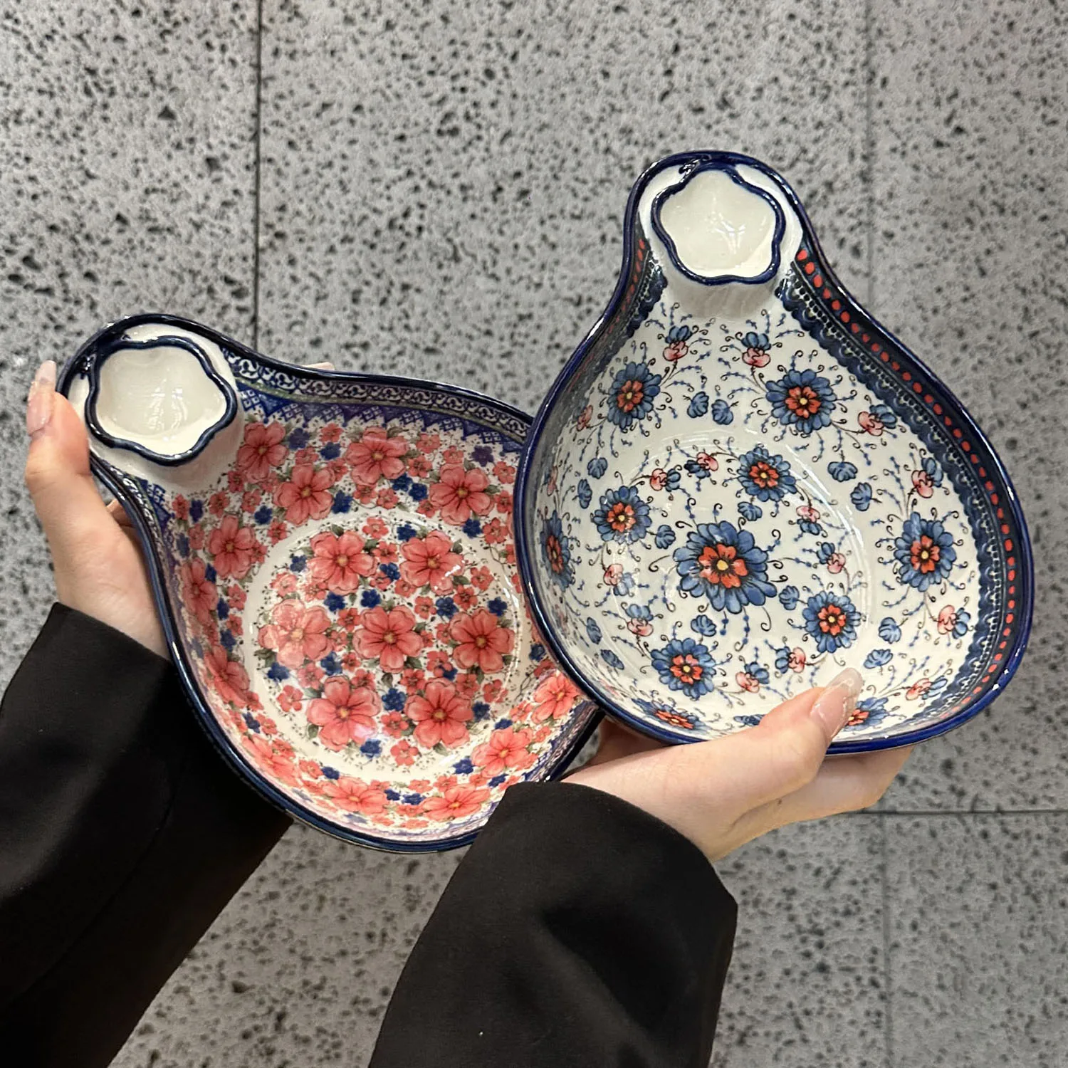 

Hand-Painted Cerc Dumpling And French Fries Plate Vintage Sle Beautiful Self-Preserved Design by op Owner Lady