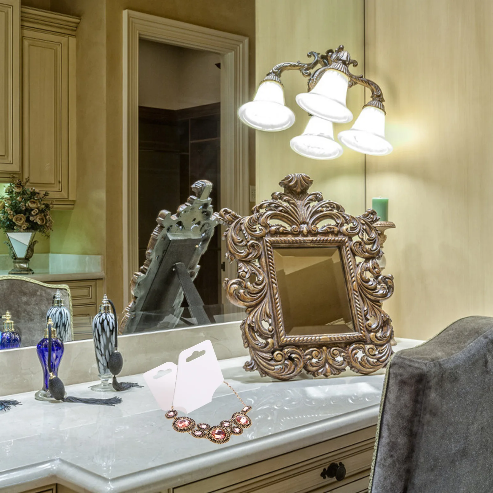 

300Pcs Earring Display Cards Holder Blank Kraft Paper Jewelry Packaging Cards with Pre-Cut Holes for Easy Hanging Use