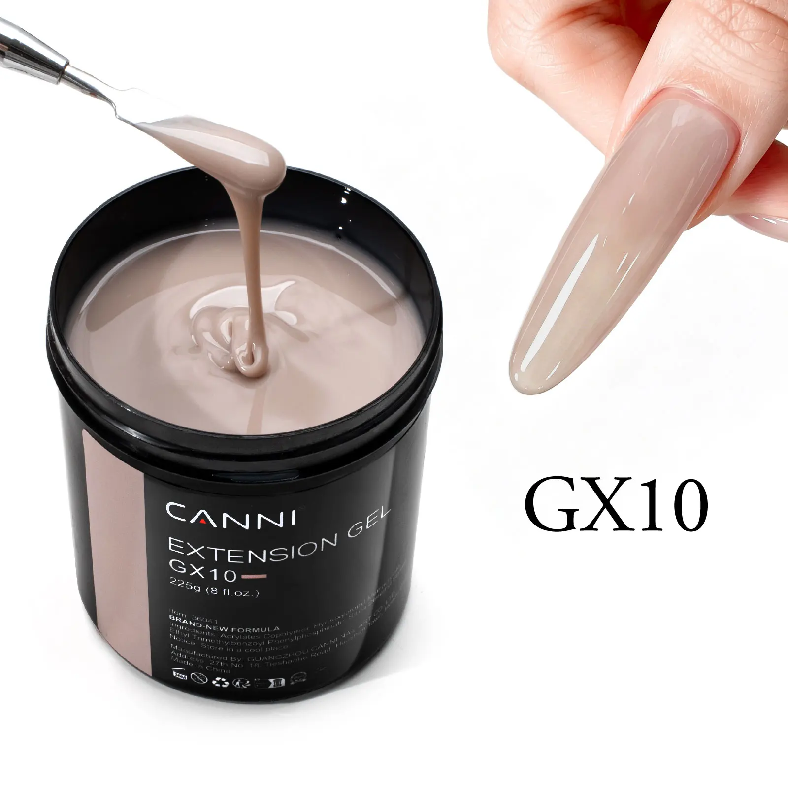 CANNI 15Colors 225g Builder Nail Gel Extension TPO/HEMA FREE Milky White Clear Nude Soak Off UV LED Poly Nail Gel Art Salon DIY image 3