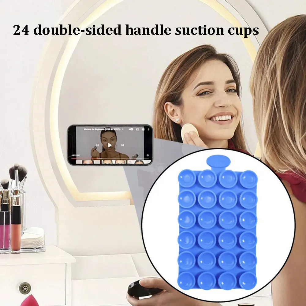 2Pcs Multifunctional Silicone Super Strong Double-Sided Suction Cup Wall Anti Slip and Firm Mobile Phone Lazy Holder 2025 New