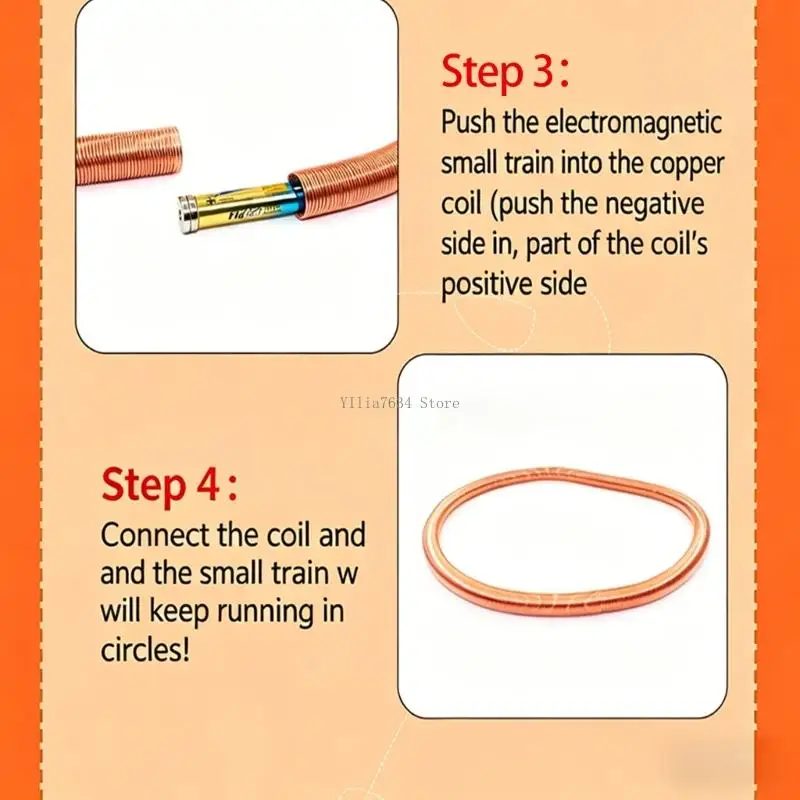  Educational Copper Coil Electromagnetic Train Set For Classroom Demonstration