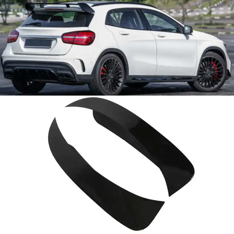 Glossy Black Rear Bumper Spoiler Fins for Mercedes GLA Class X156 GLA200 260 GLA45 AMG‑Line 2013 2014 2015 2016 2017 2018 2019