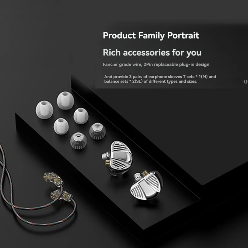 TRN V10 PRO Earphones Dual Dynamic High-Fidelity Sound In-Ear Monitors Headphones