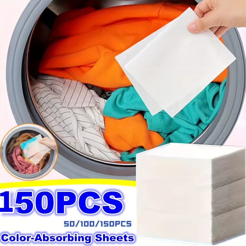 

50/100/150PCS Laundry Color Absorbing Paper Anti-dyeing Laundry Tablets For Washing Machine Clean Clothes Color Catcher Sheets.