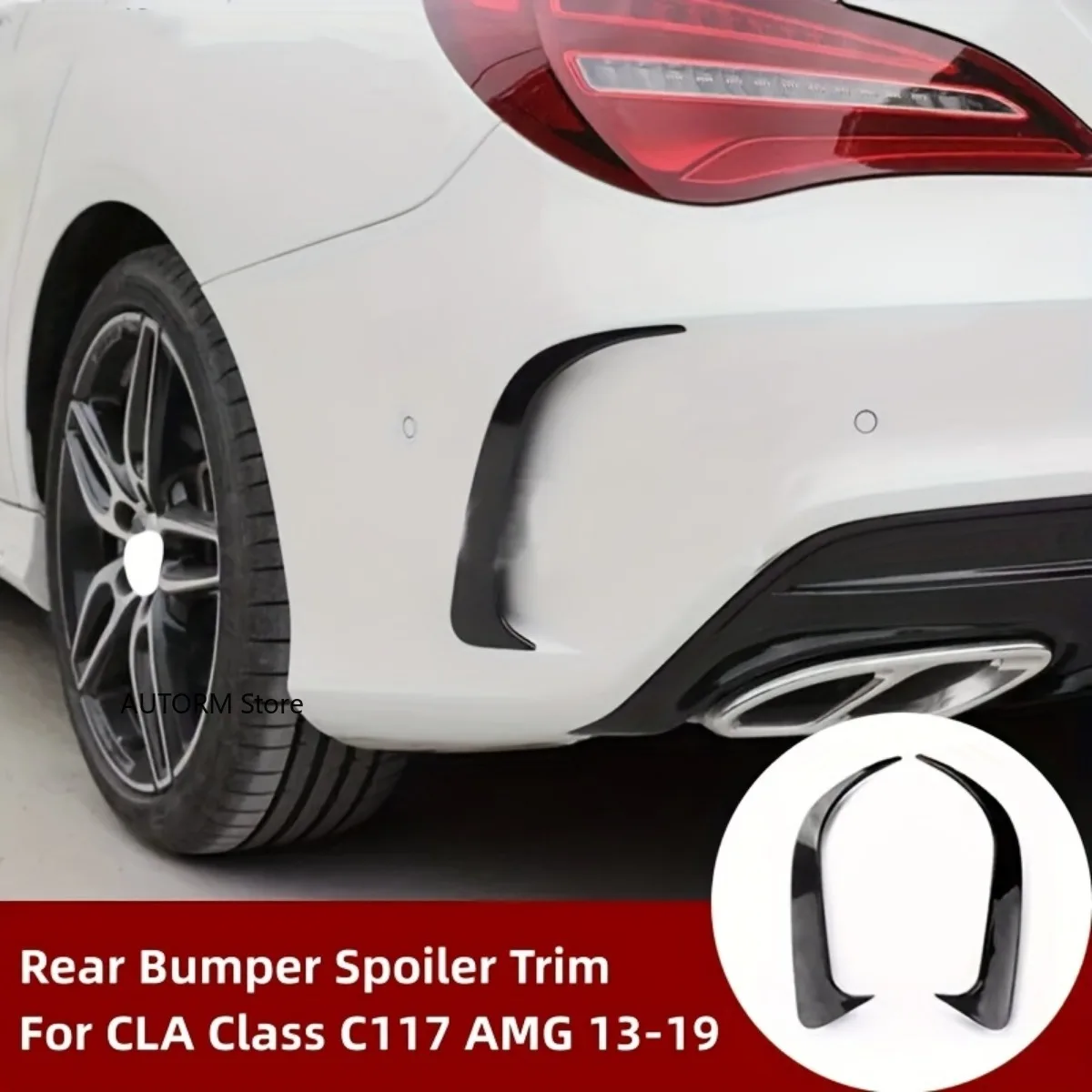 Для Mercedes-Benz CLA 45 AMG C117 W117 250 200 260 2013-2019 ABS задний бампер спойлер для губ Canards сплиттер вентиляционное отверстие крышка