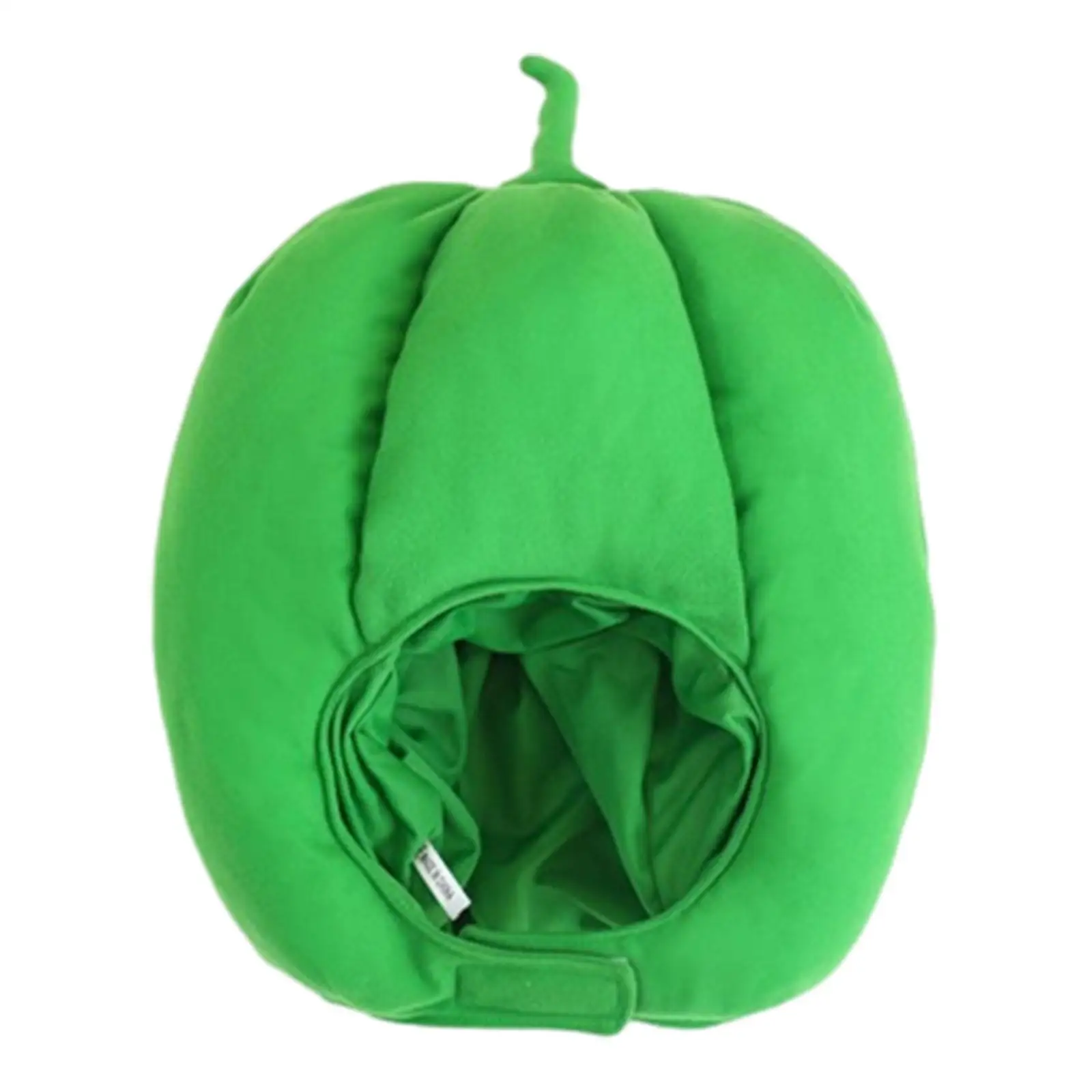 

Plush Hat Halloween Cap Warm Cozy Green Pepper Design Winter Headwear Holiday