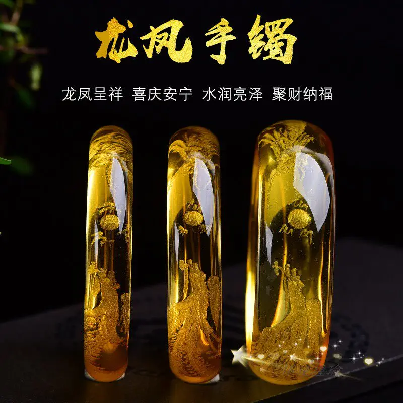 Boutique women's Brazilian citrine bracelet dragon and phoenix bracelet