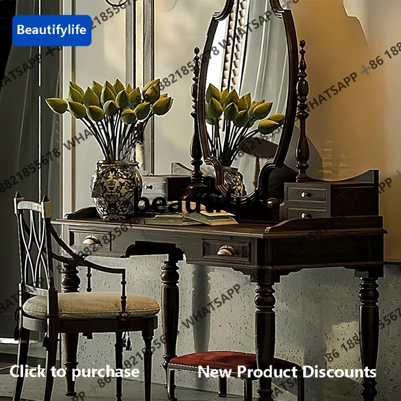 

D183 French retro carved dresser court style bedroom makeup table princess dressing table