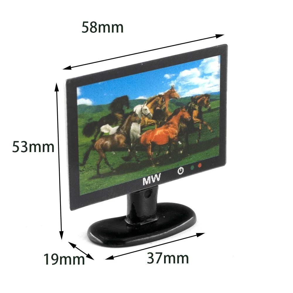 1Pcs 1/12 Dollhouse Miniature Resin Color TV Mini Television Toy for Doll House Accessories Decoration ob11