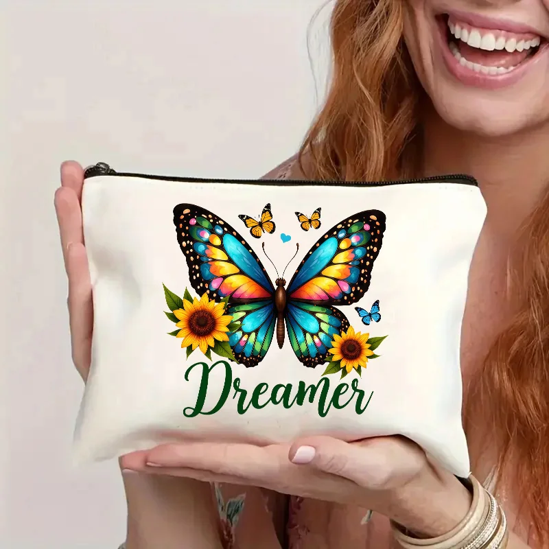 Casual Canvas Clutch Bag Makeup Pouch Suitable for Outdoor Travel Leisure Canvas Handbag Compact Size for On-the-Go Essentials
