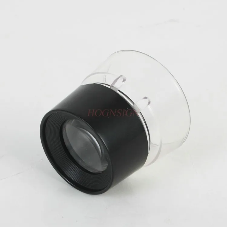 Portable desktop magnifying glass double lens 10 times cylinder handheld mirror high-definition jewelry viewing film magnifying