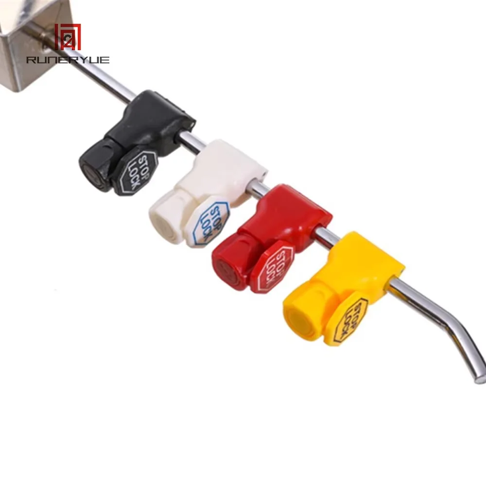 100pcs 6mm Anti-Theft EAS Security Hooks - High Visibility Yellow Stoplocker for Retail Merchandise Protection