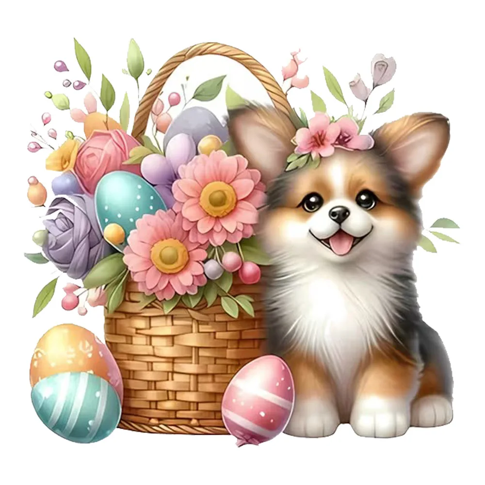 

QT2593#Cute Puppy Waterproof Car Decorative Decal, Suitable for Cars, Laptops, Bumpers, Glass Window Sticker