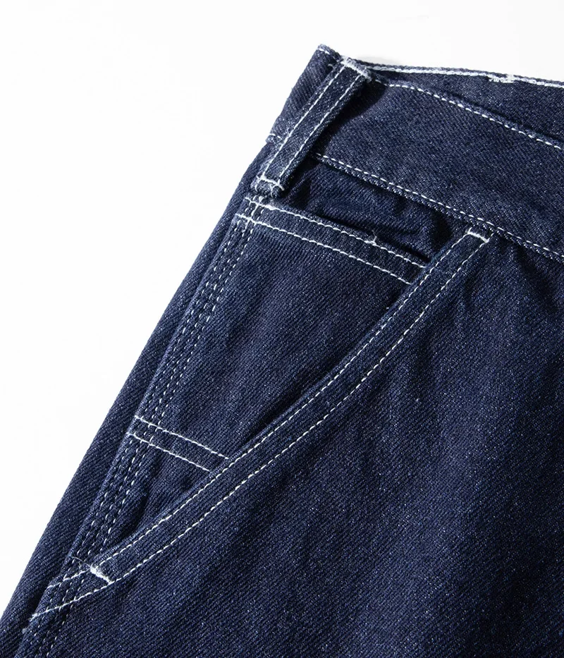 OKONKWO Pantaloni da lavoro ferroviari in denim grezzo Ami Tuta a righe multitasche kaki Casual da esterno