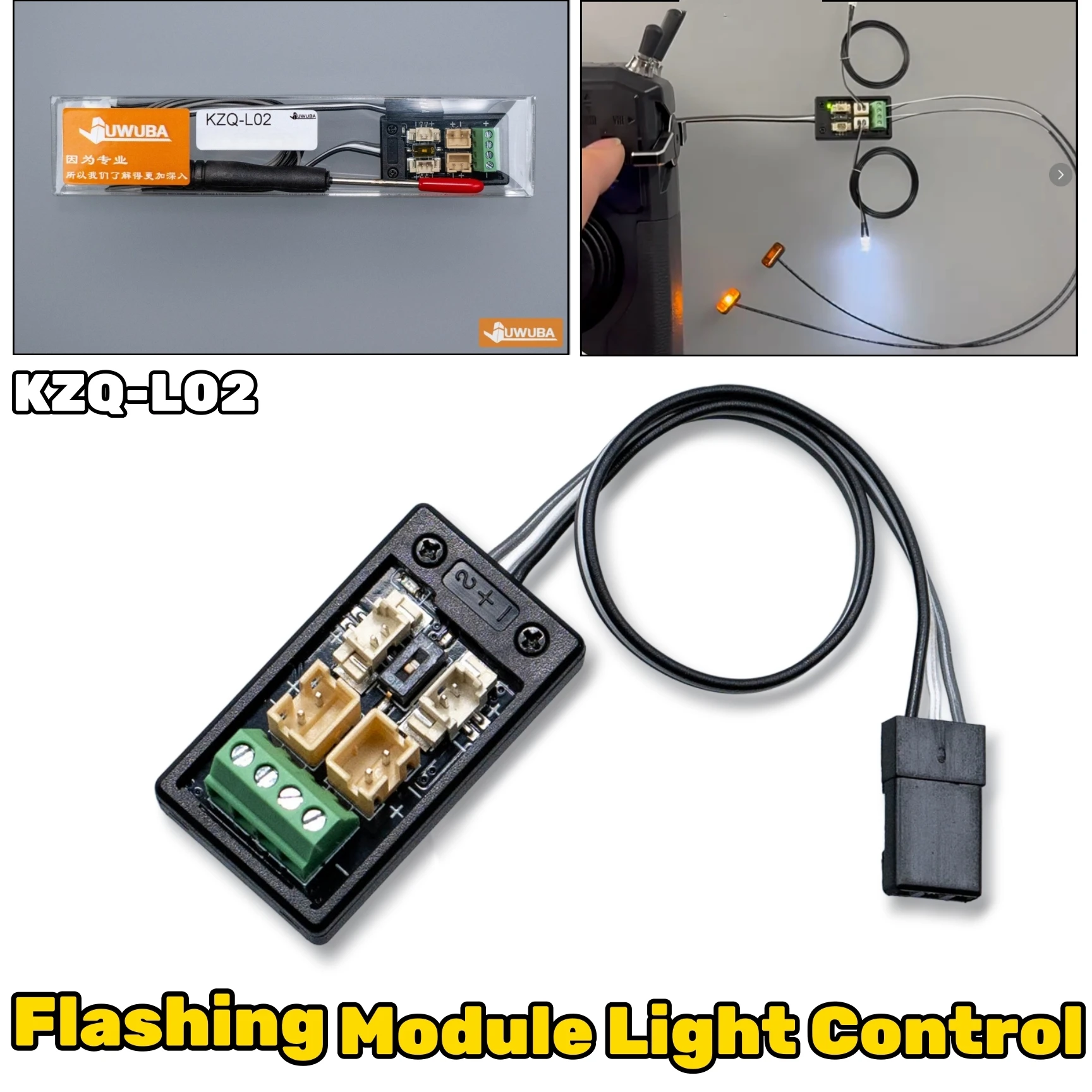 Blinklicht-Steuerungsmodul Erweiterungsplatine LED-Treiber KZQ-L02 für 1/14 Tamiya RC Scaniaa BENZZ Volvoo MANN Modellteile