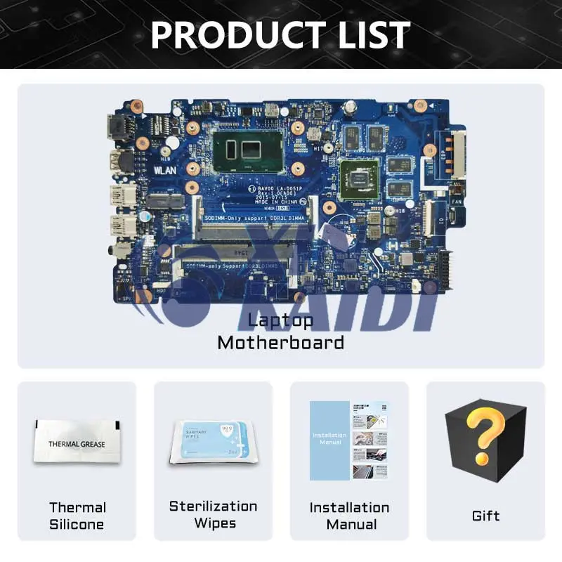 MainBoard For Dell inspiron  14 5457 15 5557 LA-D051P GT930M CN-02XPMY 0X9C7 Laptop Motherboard With i5-6200U i7-6500U CPU