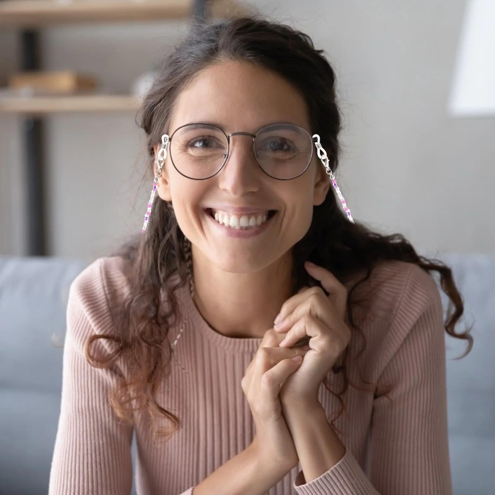 

3Pcs Anti-Slip Eyeglass Chains Colorful Beaded Necklaces Spectacle String Lanyard Women Glasses Mask Holder Girls Glasses Chain