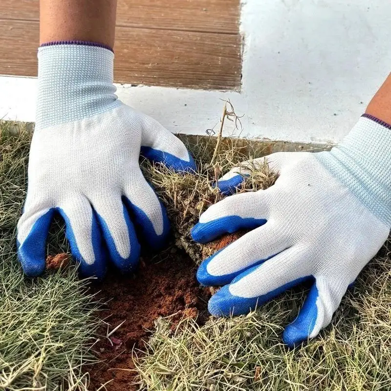 

Нескользящие износостойкие дышащие нитриловые перчатки Промышленные строительные строительные безопасные нескользящие рабочие перчатки