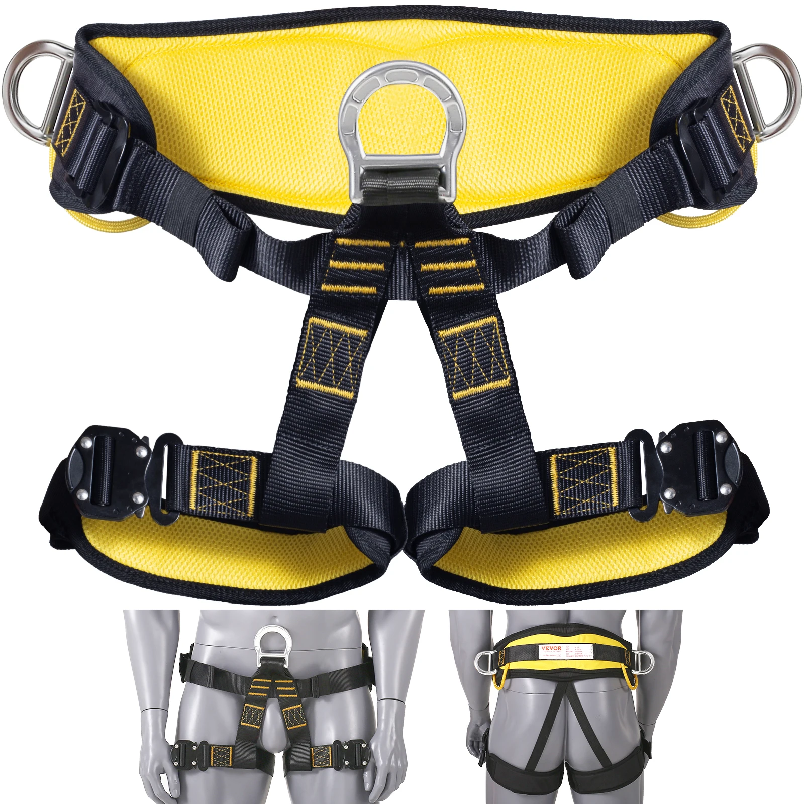 

SucceBuy Half Body Safety Harness Tree Climbing Harness Half Protection Harness 340 lbs for Fire Rescuing Caving Rock Climbing