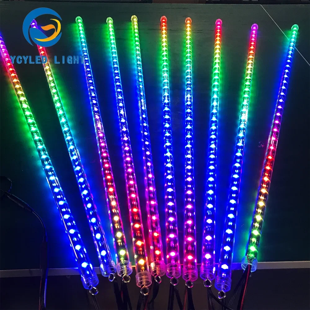 ws281112v 120leds/M individually D30 addressable RGB 3d led pixel tubes adj tubes rgb meteor shower rain nightclub led lights