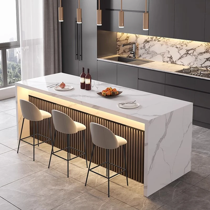 Marble Top Luxury Kitchen Islands Italian Trendy Elegant Rustic Kitchen Islands Glamour Modern Islas De Cocina Mueble Furniture