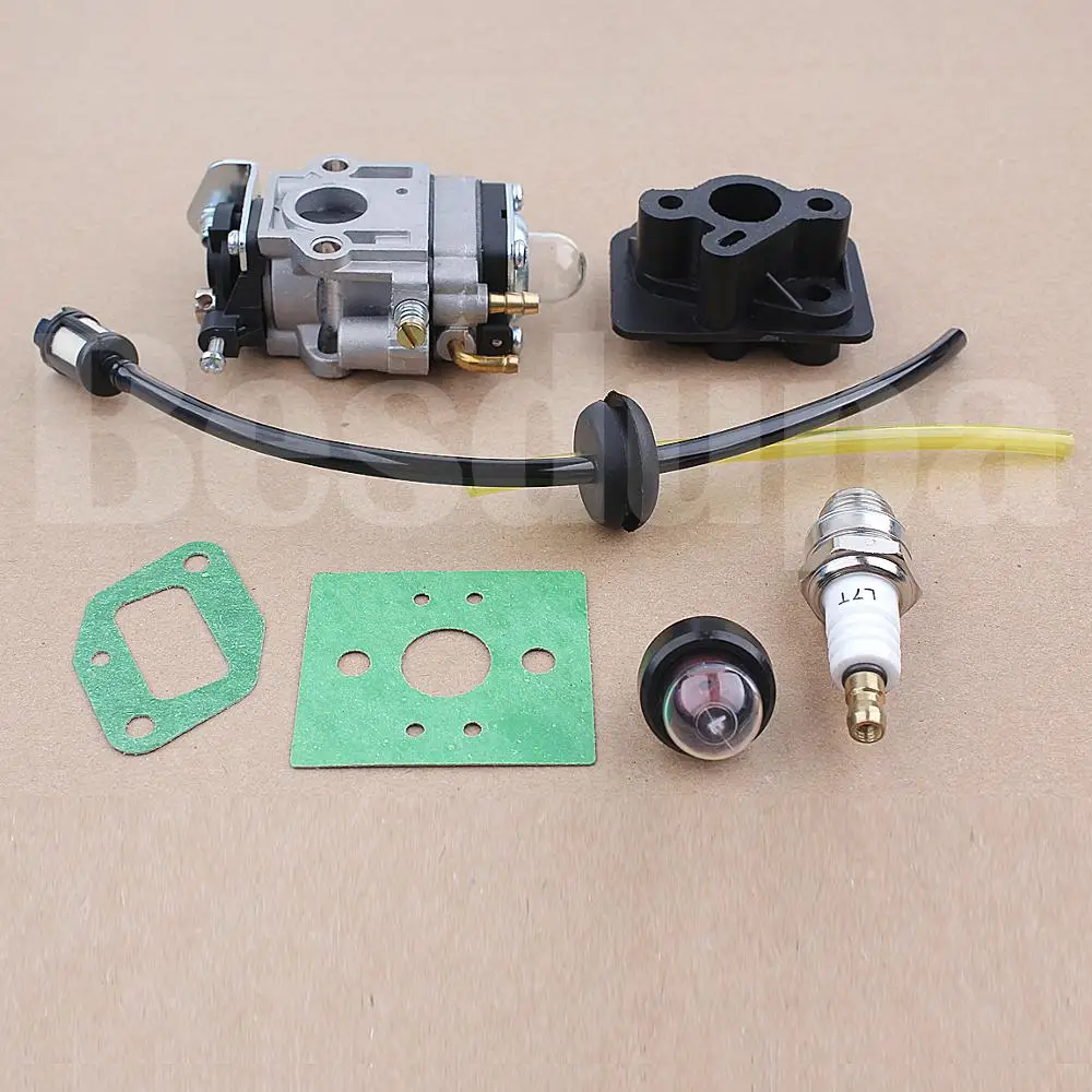 Carburetor Base Connector Intake Manifold Fuel Hose Fit For Gasoline Brush Cutter 43cc 52cc 40-5 BC430 CG430
