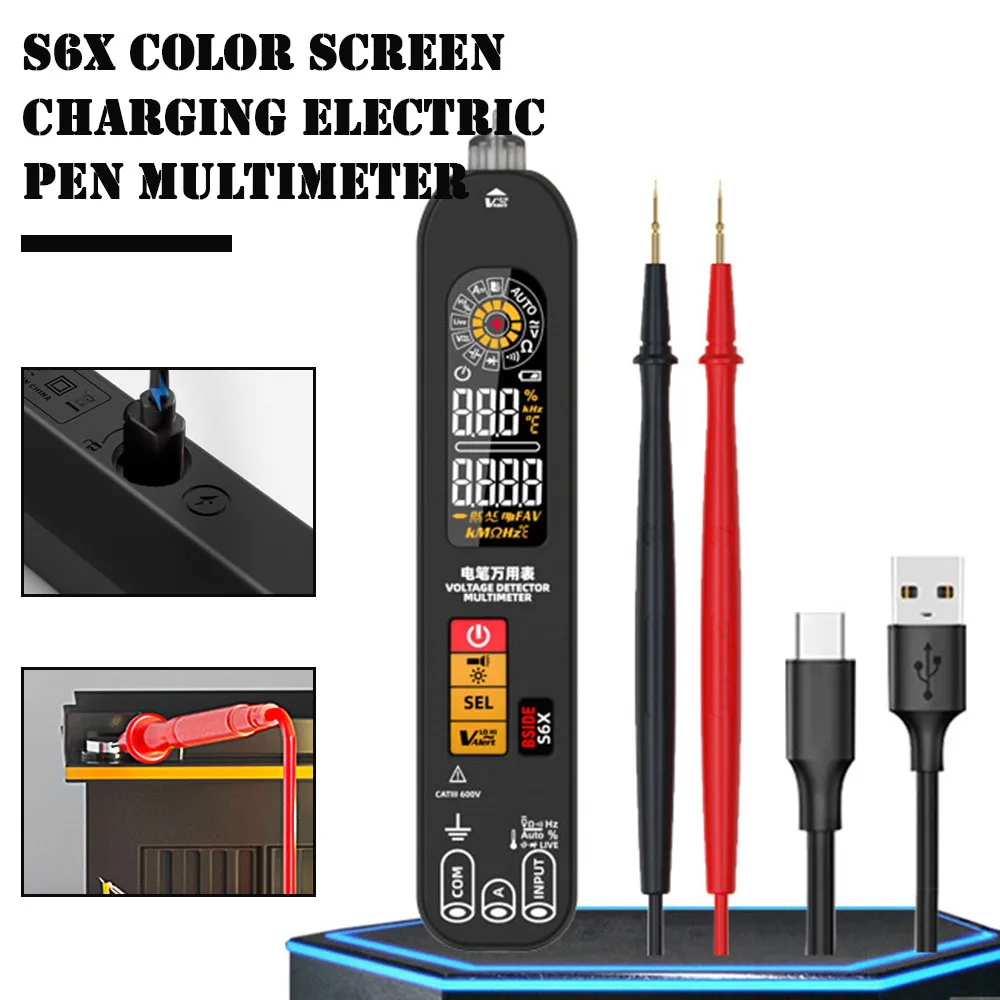 Intelligent Rechargeable Multimeter Pen Anti-burn Automatic Identification Tester For Home Testing