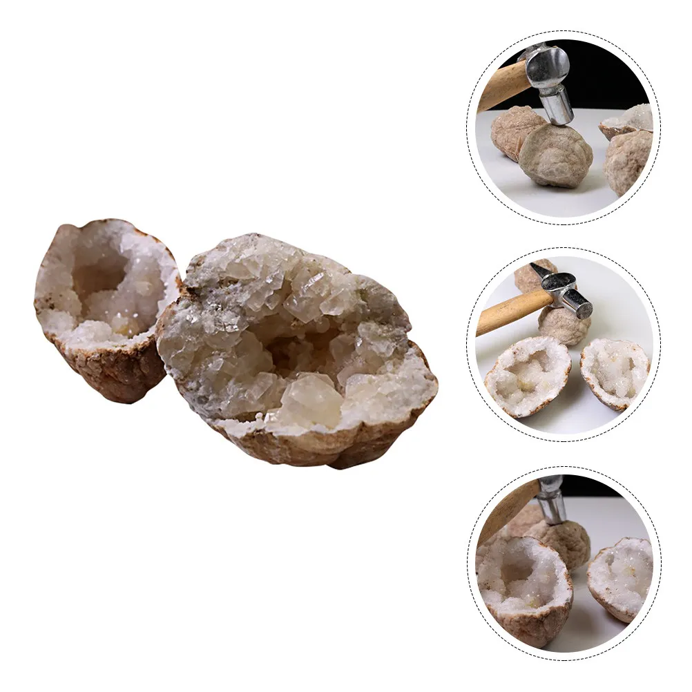 1Pcs Natural Crystal Ball Rough Ore Specimen Durable Multipurpose Ornament Teaching Sample Science Learning Supply Craft