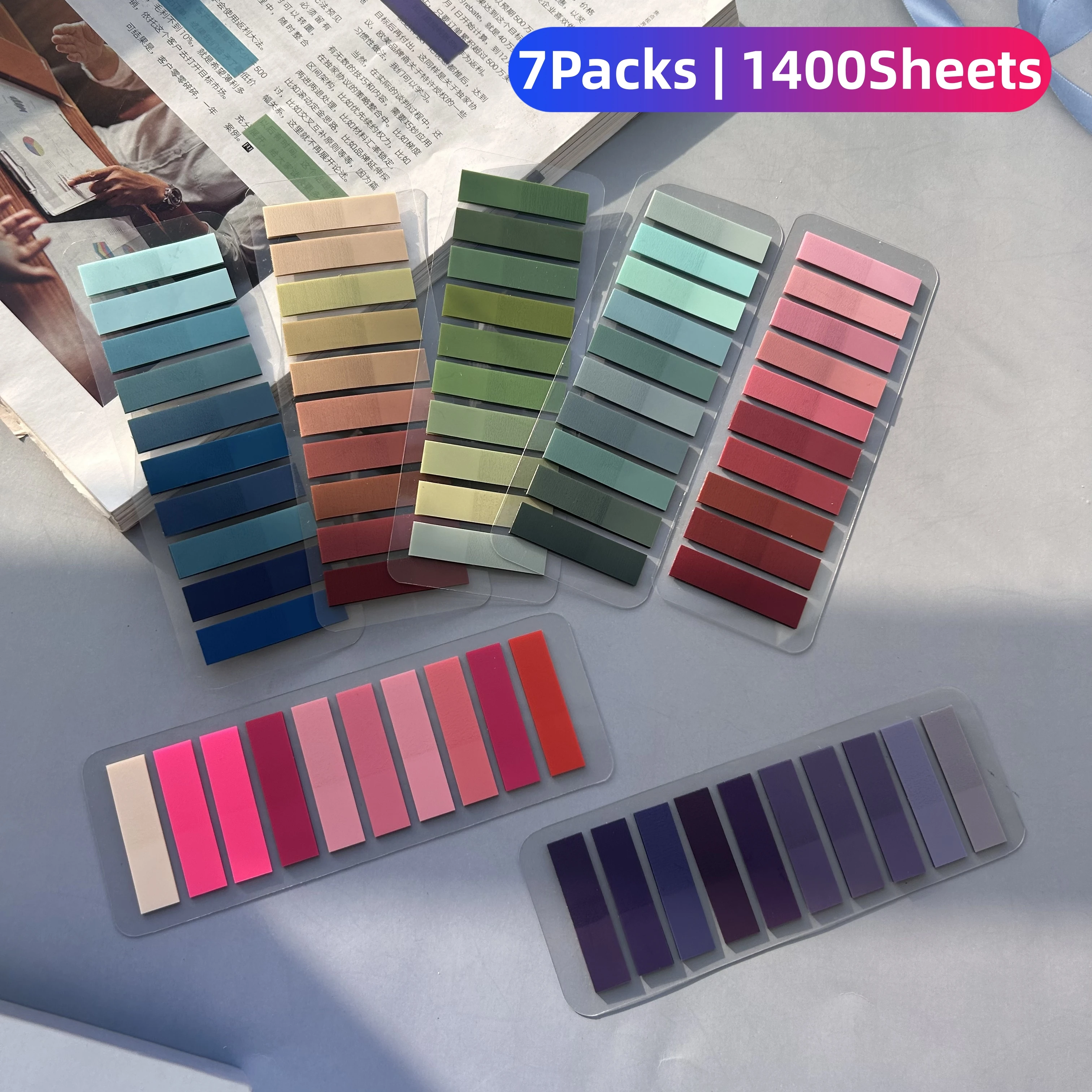 

7Packs Index Tabs With Ruler Writable File Tabs Flags Colored Page Markers Labels For Reading Notes Books School Office Supplies