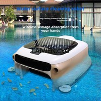 HLZ swimming pool water surface automatic wireless sewage suction machine leaf cleaning robot slag skimming vacuum cleaner