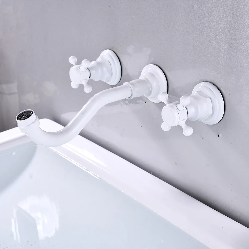 Becola Flip Creative Fashion Bathroom Simple White Modern Wall Mount Basin Single Handle Single Hole Faucet