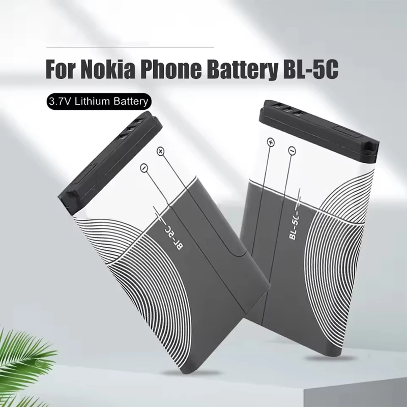 

1/10pcs 3.7V 1020mAh BL-5C BL5C BL 5C Battery Rechargeable Batteries For Nokia 2112 2118 2255 2270 2280 2300 2600 2610 3125 3230