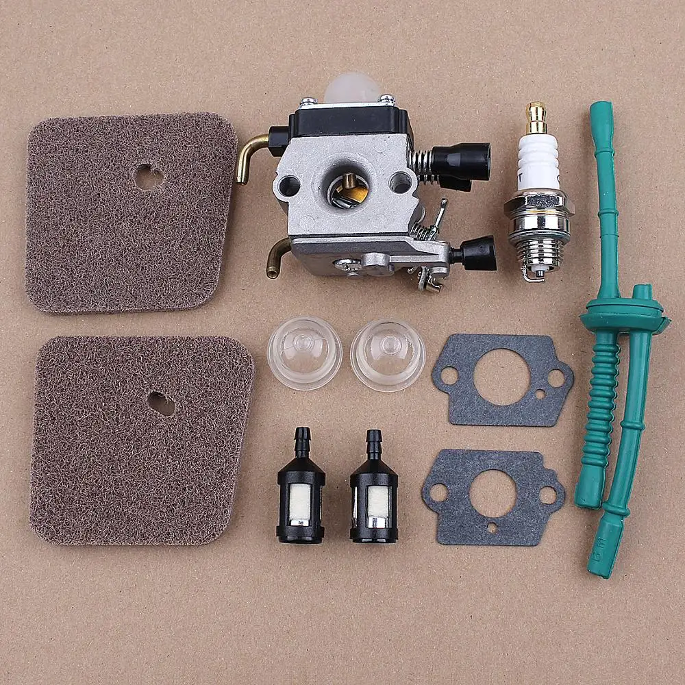 Carburetor Air Fuel Filter Kit For Stihl FS38 FS45 FS46 FS55 KM55 FS85 Carb Gaskets Brush Cutter Trimmer Lawn Mower