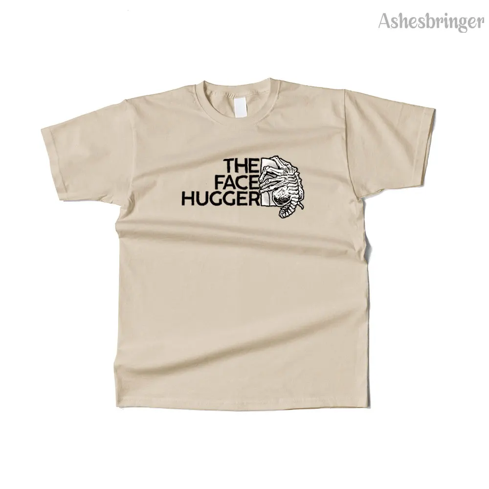 

Мужская хлопковая забавная футболка с рисунком The Face Hugger, уличная повседневная футболка для мужчин и женщин