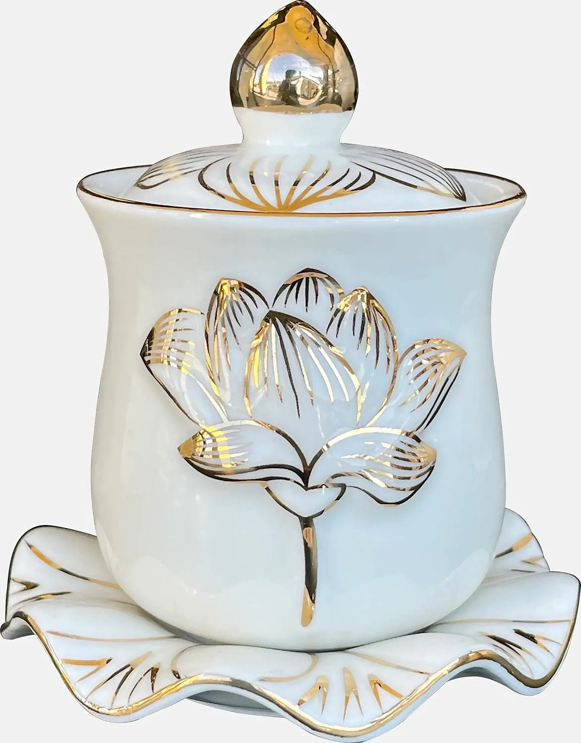 1pc Ceramic Altar Cup, Holy Water Offering Cup, Tibetan Buddhist Worship Cup