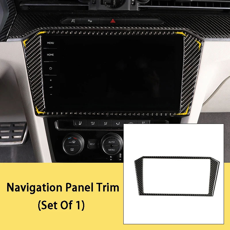 Carbon Fiber Texture Gear Panel Cover Interior Trim Sticker Decoration Style Car Accessories For Volkswagen New CC ARTEON 2019